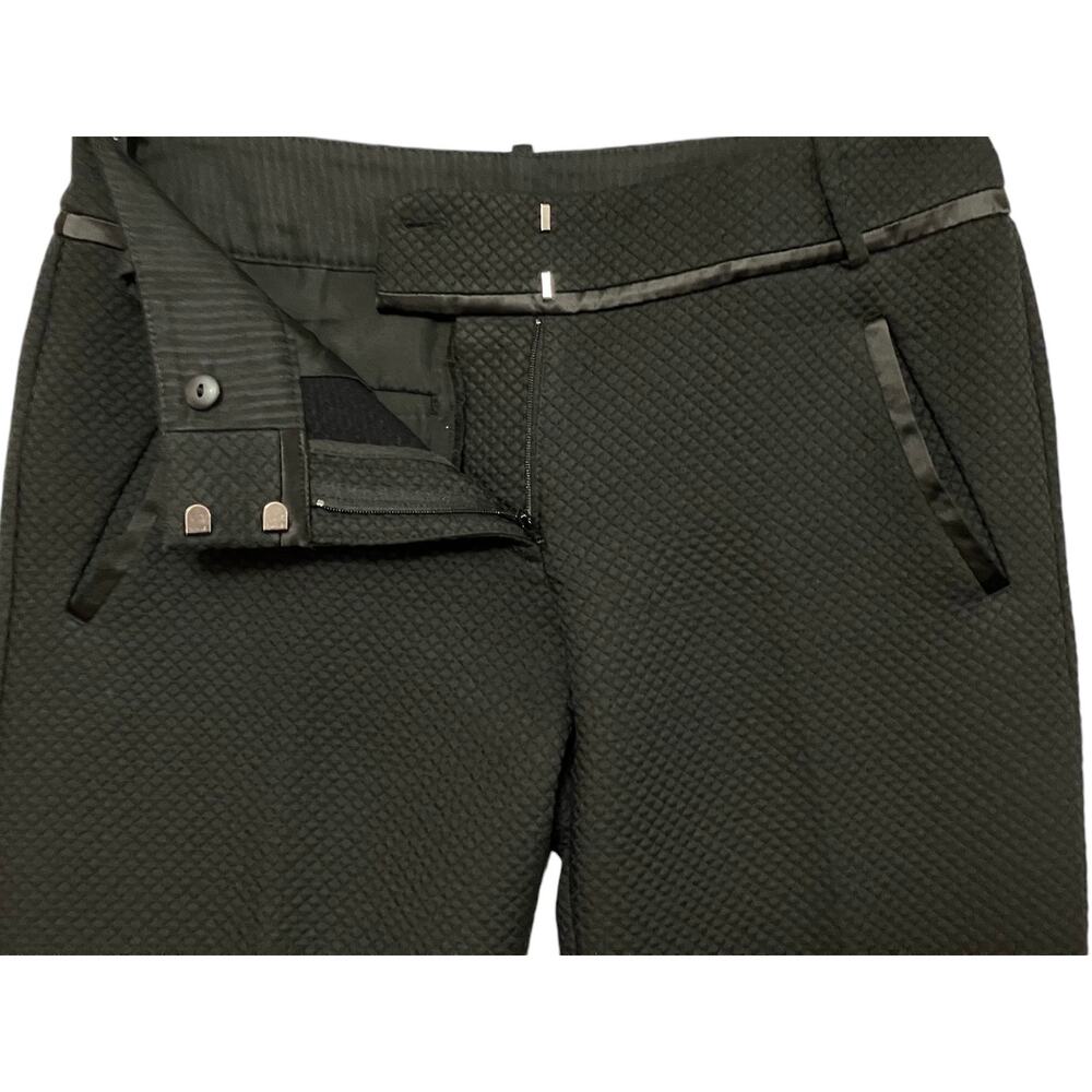 Ann Taylor Loft Women's Black Marisa Quilted Texture 26" Inseam Ankle Pants SZ 6 - Picture 5 of 9